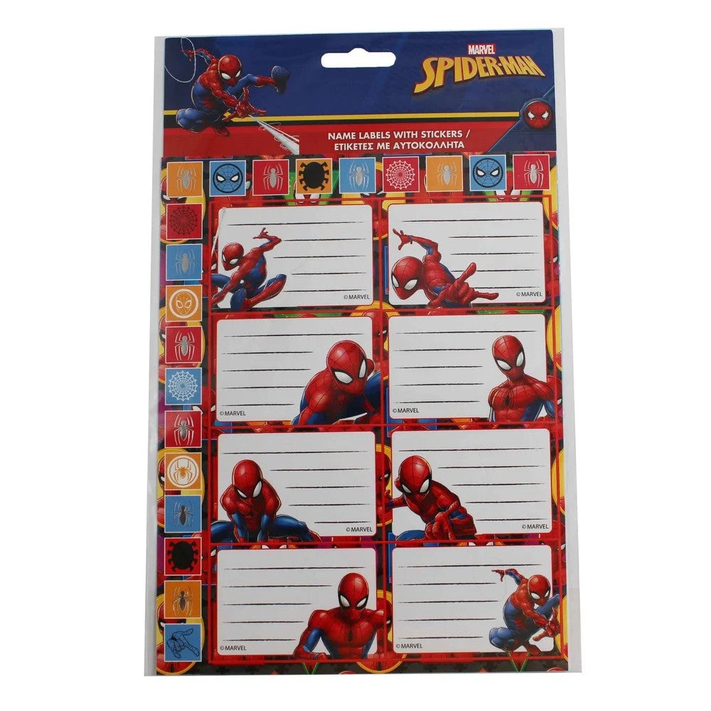 Spiderman Wall Heftetikett mit Aufkleber 16 Stk