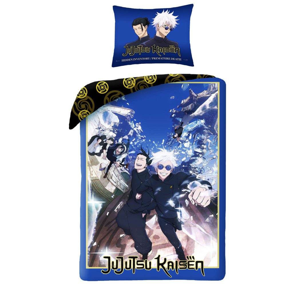 Jujutsu Kaisen Blue Energy Bettwäschebezug 140×200cm, 65x65 cm Mikrofaser