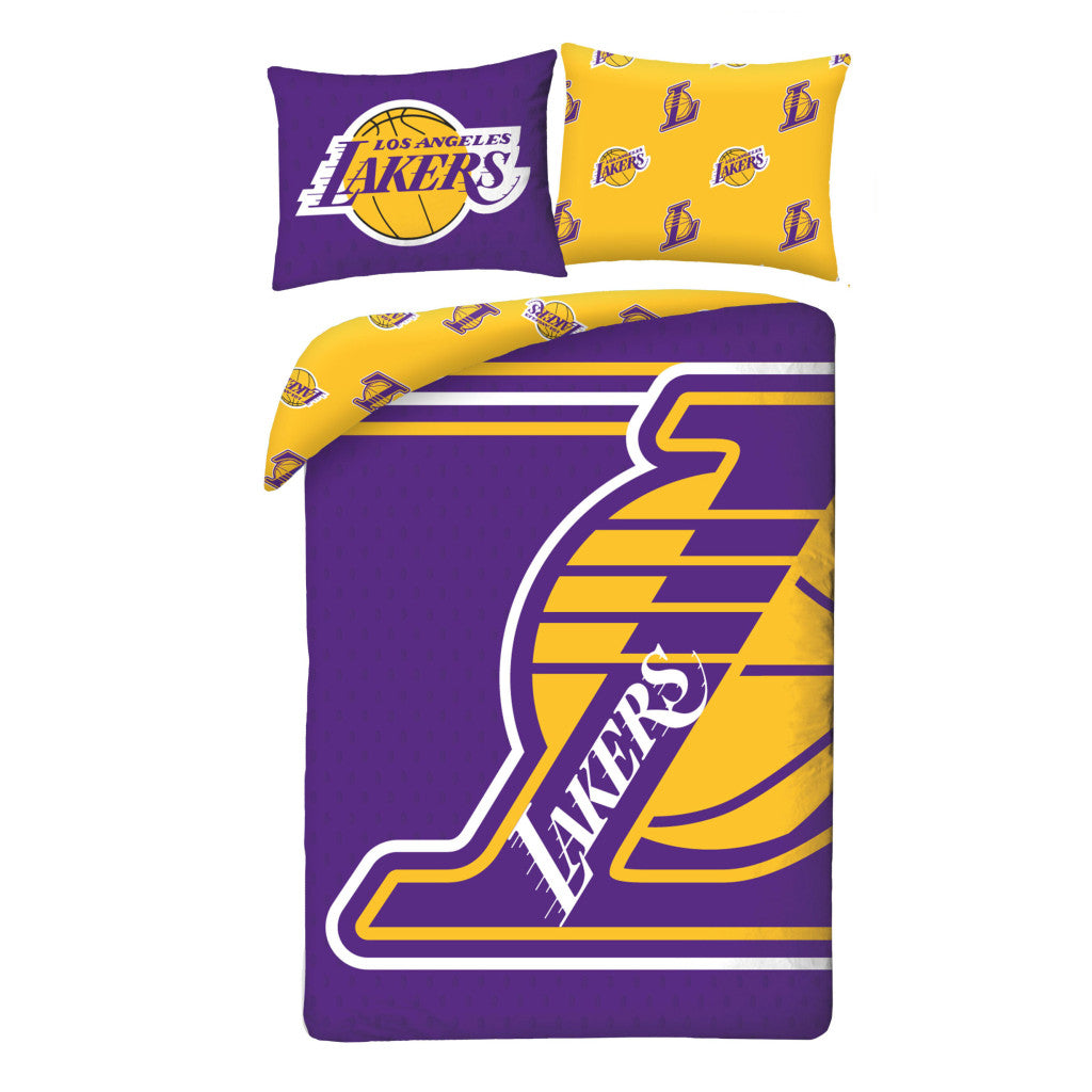 Los Angeles Lakers Logo Bettwäsche Set 140×200cm, 70×90 cm Mikrofaser
