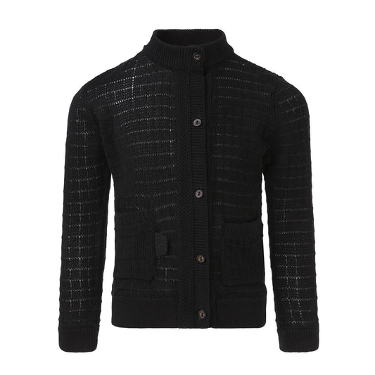 The Buttoned Summer Cardigan — Black
