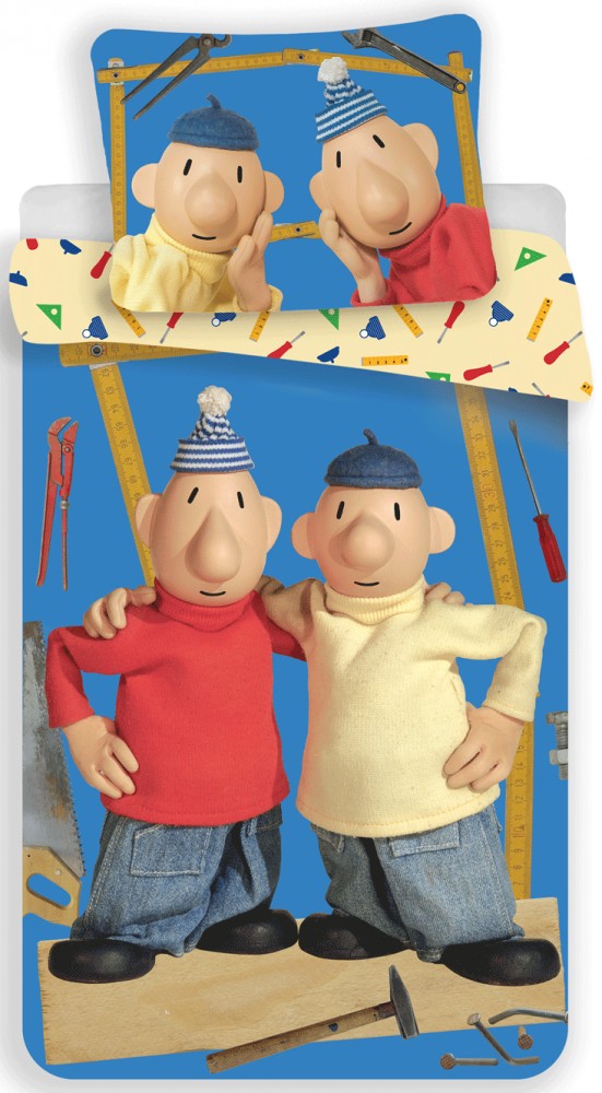 Pat und Mat Blue Bettwäsche-Set 140×200 cm, 70×90 cm
