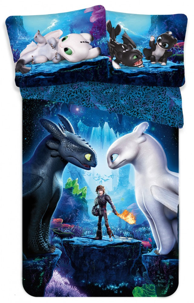 Drachenzähmen Leicht Gemacht Cave Bettbezug 140×200cm, 70×90 cm