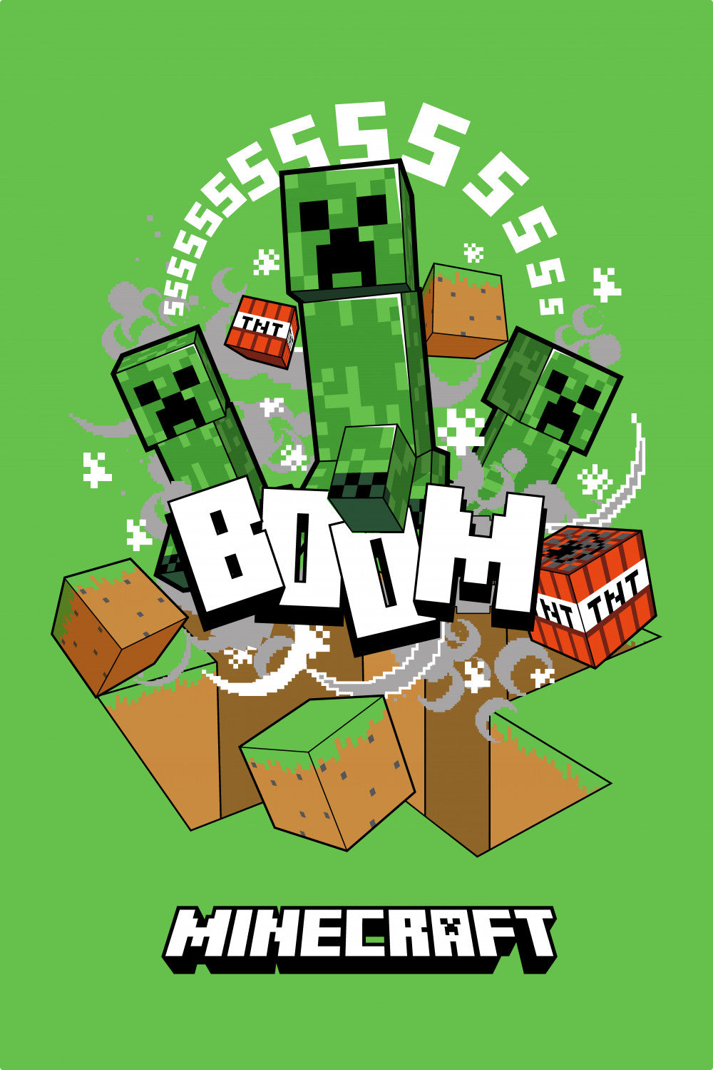 Minecraft Boom Creeper superweiche Polarfleece-Decke 100*150cm