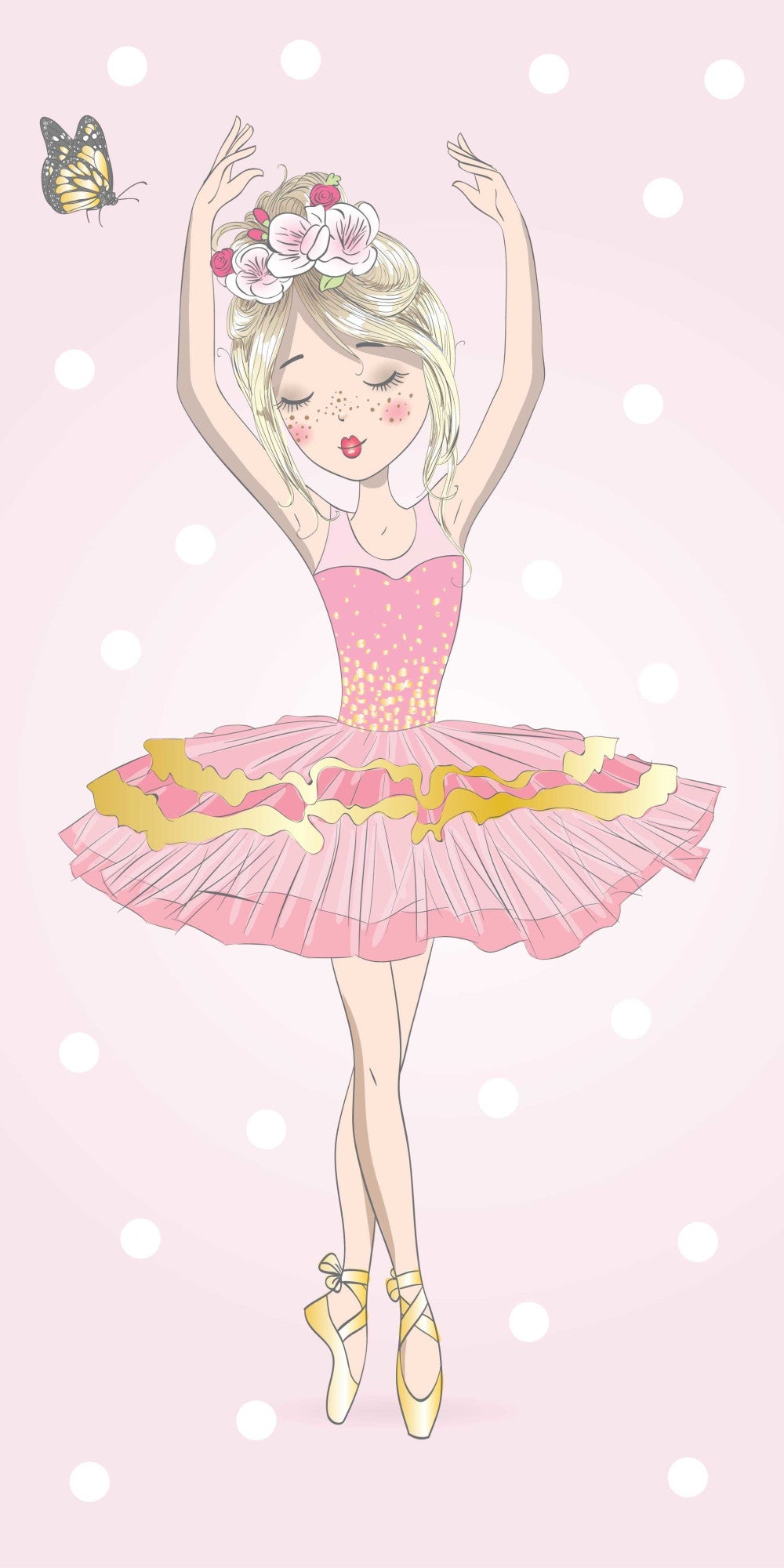 Balett Ballerina Badetuch, Strandtuch 70x140cm