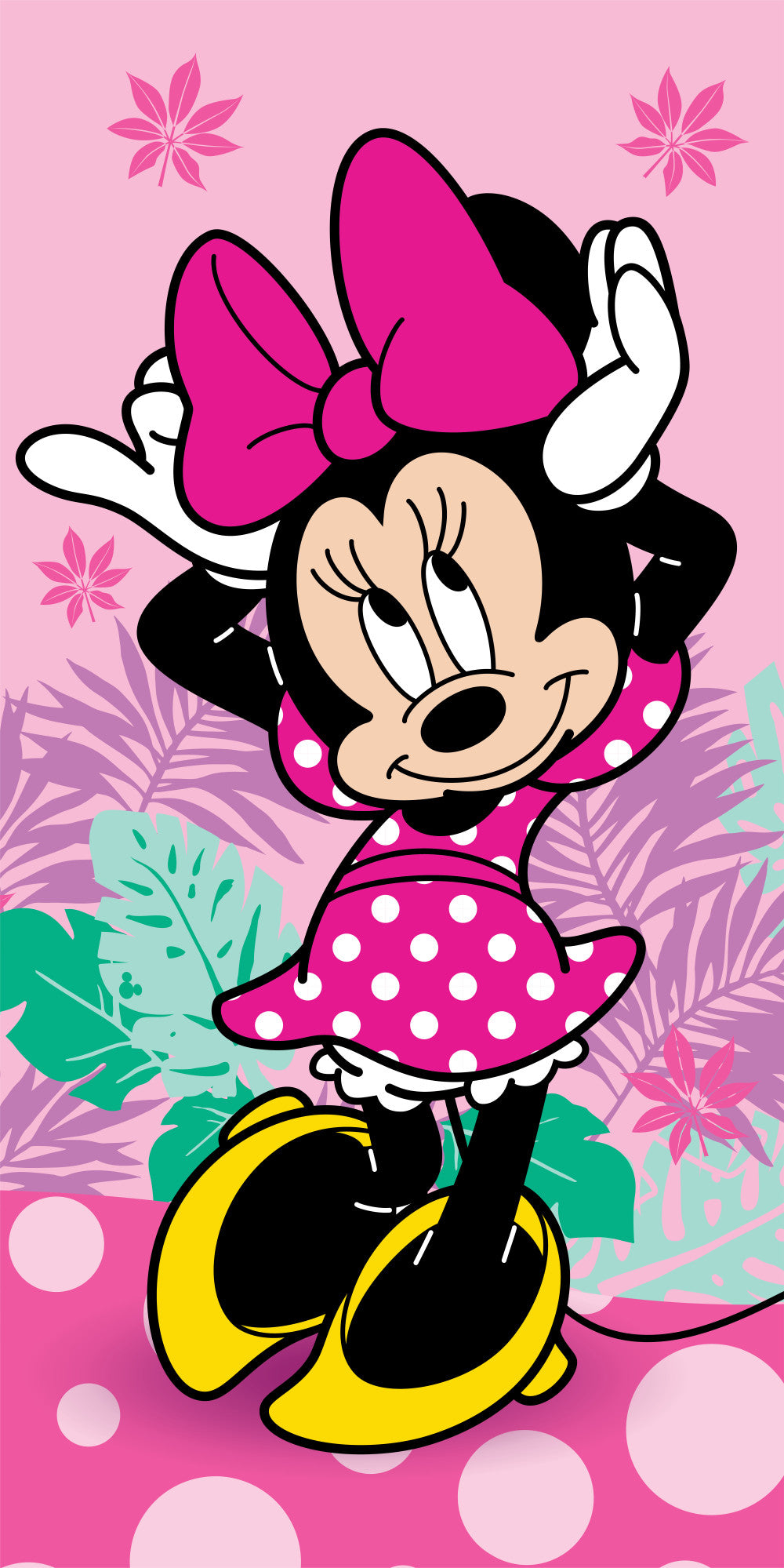 Disney Minnie  Pretty in Pink Badetuch, Strandtuch 70x140cm