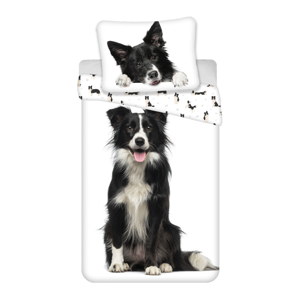 Hund Border Collie Bettwäschebezug 140×200cm, 70×90 cm