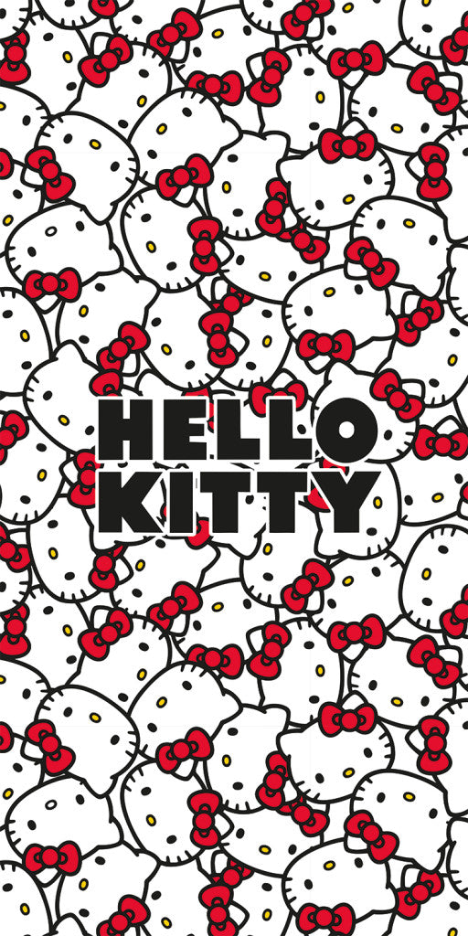 Hello Kitty Red Bows Badetuch, Strandtuch 70x140cm