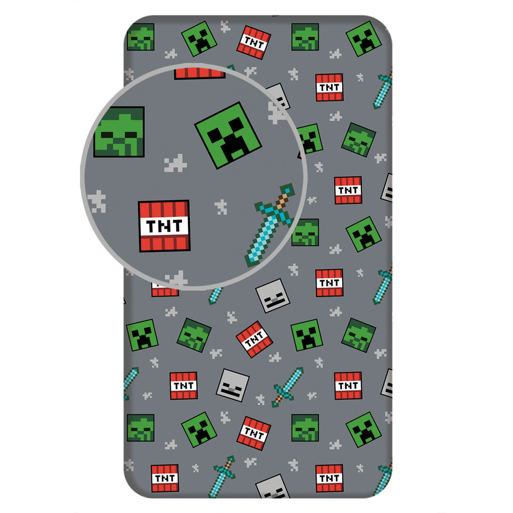 Minecraft We Got This Spannbetttuch 90x200 cm
