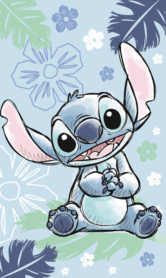 Disney Lilo und Stitch Ohana Blue Handtuch, Gesichtstuch, Handtuch 30x50cm