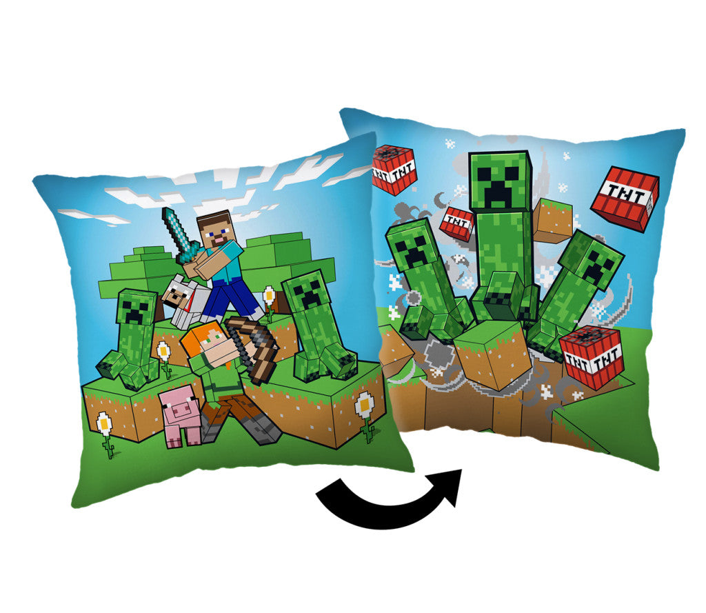 Minecraft Creeper Rush Dekokissen 40x40 cm