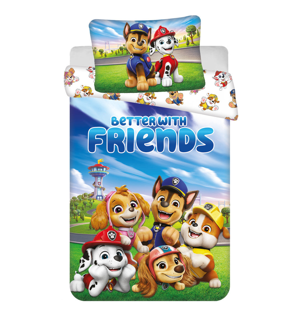 Paw Patrol Better With Friends Kinderbettwäschebezug 100×135cm, 40×60 cm