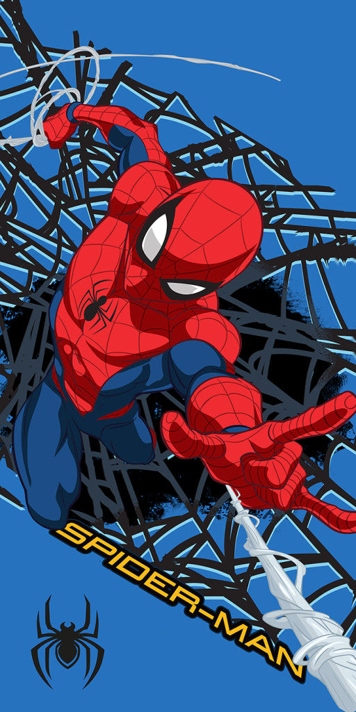 Spiderman Web Hero Badetuch, Strandtuch 70x140cm (Schnelltrocknend)