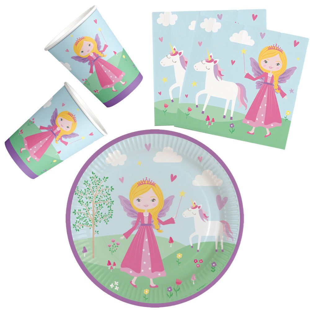 Prinzessin Spell Prinzessinnen-Partyset mit 36 Teilen und 23 cm Teller