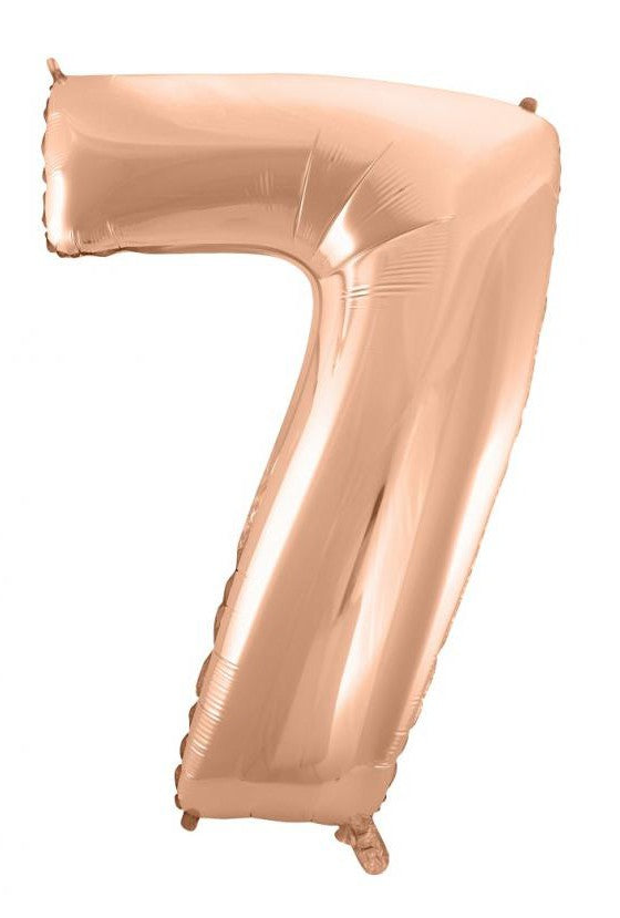 Nummer Rose Gold Nummer 7 Folienballon 92 cm