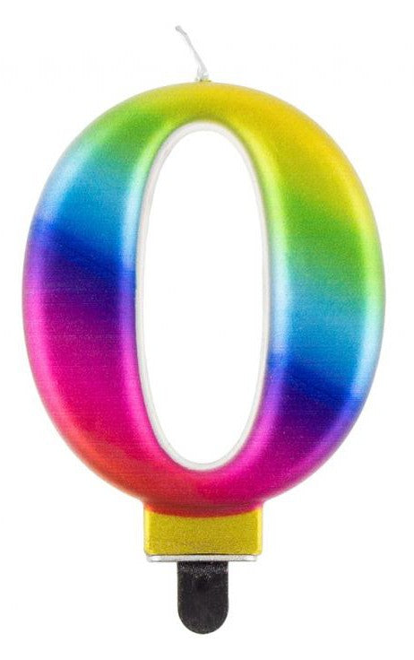 Nummer Galaxy Bunte Zahl 0 Kerze, Kuchenkerze