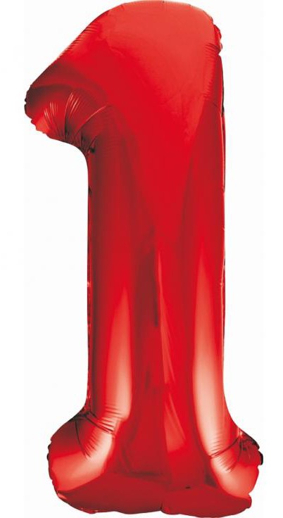 Nummer Red Rote Nummer 1 Folienballon 85 cm