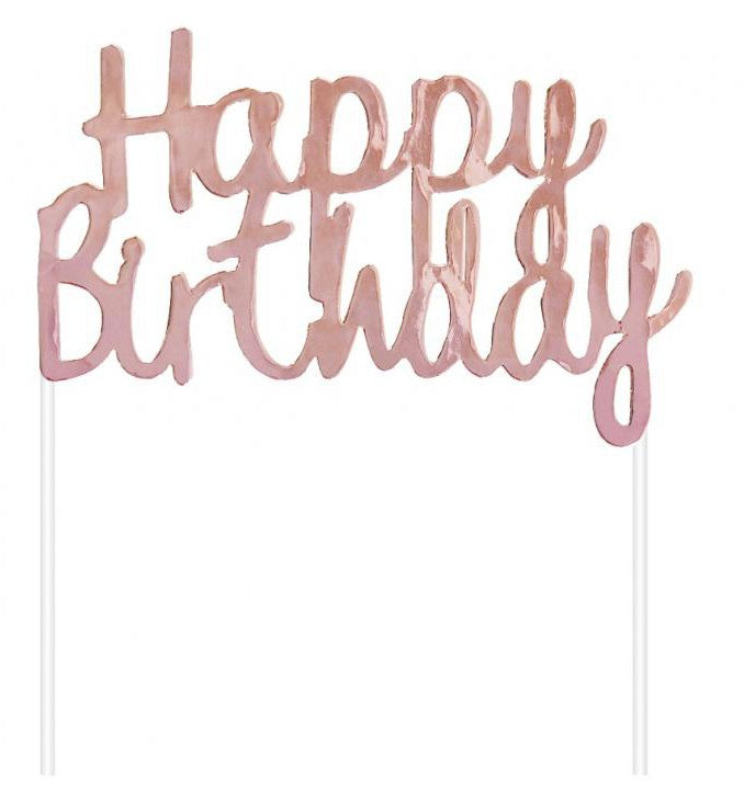 Geburtstag Rose Gold Happy Birthday Kuchen Dekoration