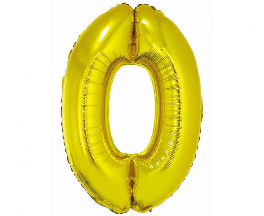 Nummer Gold Goldene Nummer 0 Folienballon 76 cm