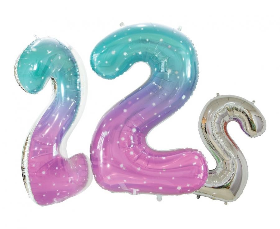 Nummer Space Weltraum Nummer 2 Folienballon 78 cm