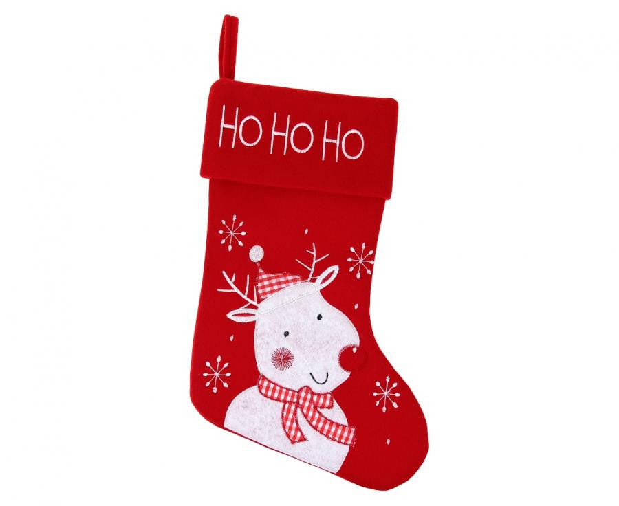 Weihnachten White Rentier Kaminstrumpf, Stiefel 45,5 cm