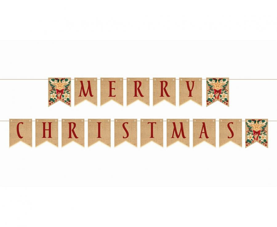 Weihnachten Brown Bow Frohe Weihnachten Schriftzug 250 cm