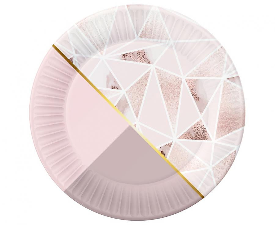 Farbe Rose Chic Rosa Pappteller 6 Stk 18 cm