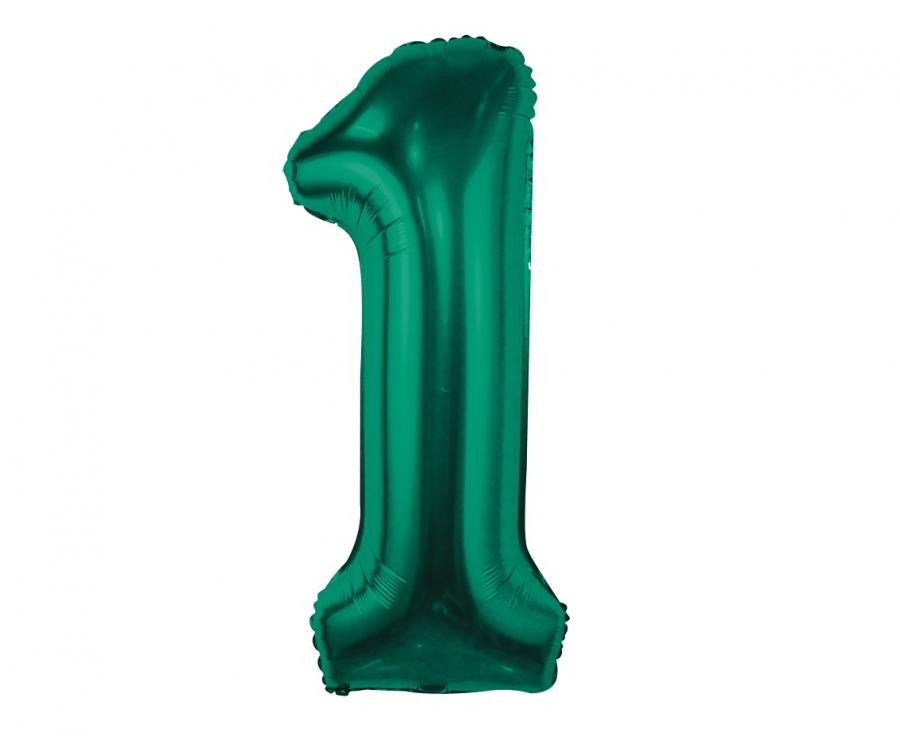 Nummer B&C Bottle Green Grüne Nummer 1 Folienballon 85 cm
