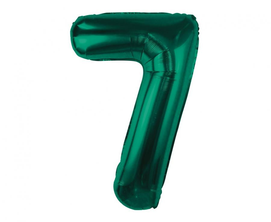Nummer B&C Bottle Green Grüne Nummer 7 Folienballon 85 cm