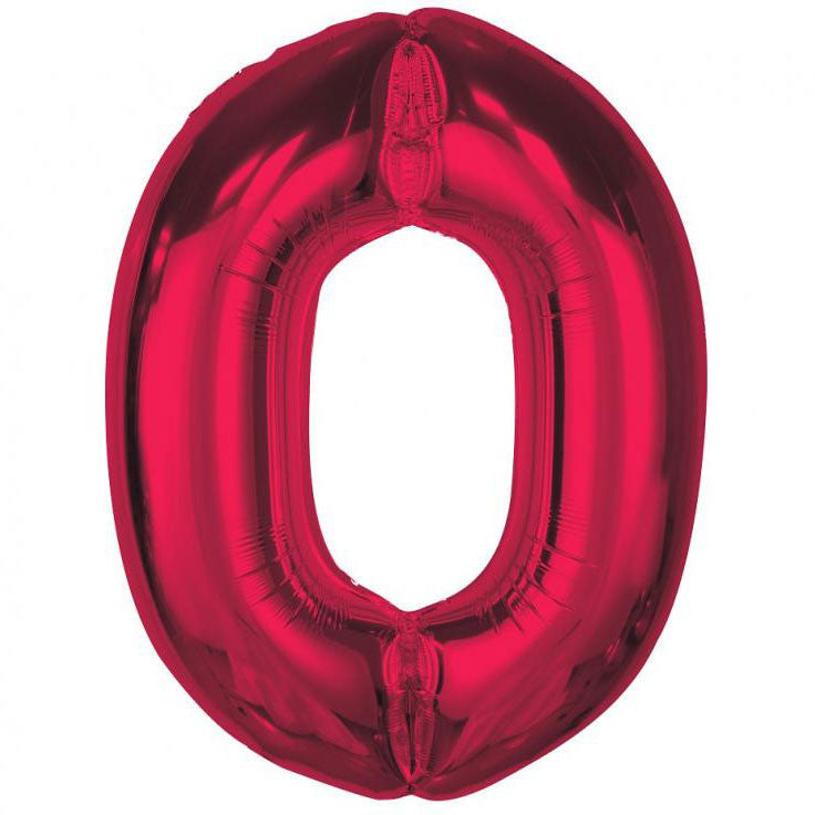 Nummer Red Rote Nummer 0 Folienballon 92 cm