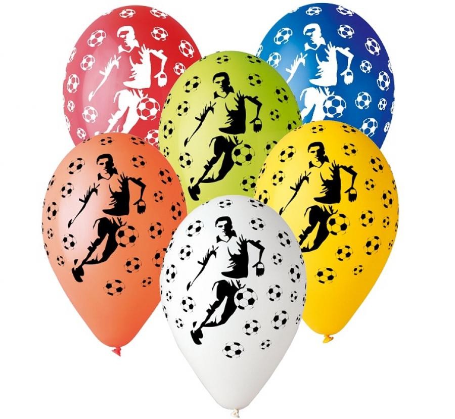 Fußball Soccer Ballon, Luftballon 5 Stück 12 Zoll (30 cm)