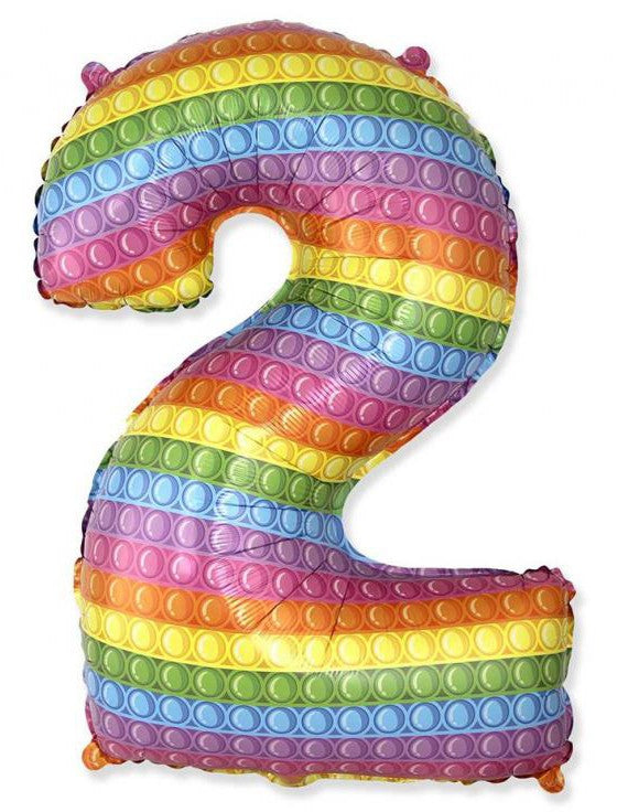 Nummer Pop It Nummer 2 Folienballon 69 cm (WP)