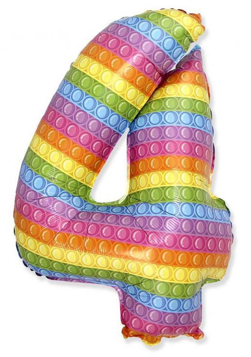 Nummer Pop It Nummer 4 Folienballon 69 cm (WP)