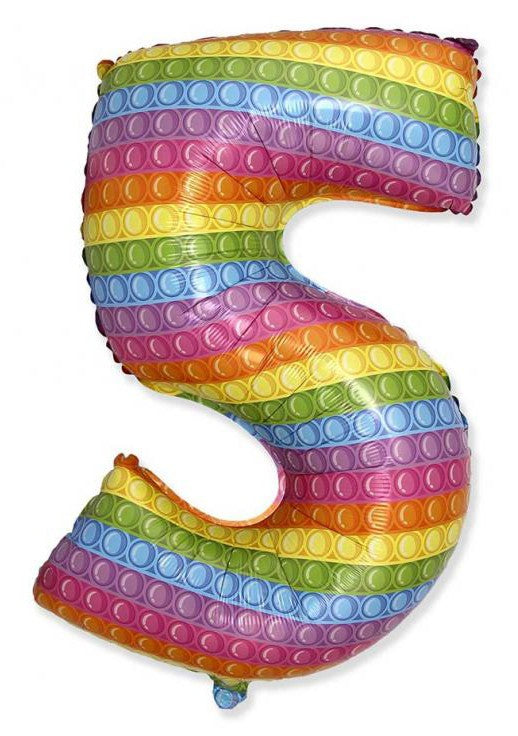 Nummer Pop It Nummer 5 Folienballon 69 cm (WP)