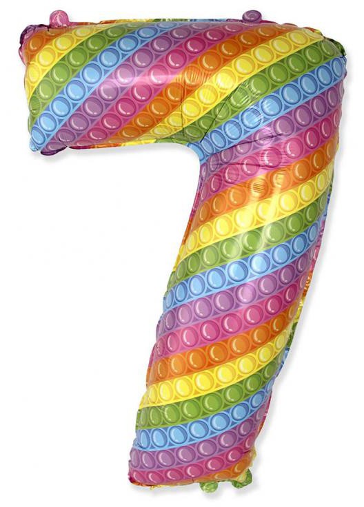 Nummer Pop It Nummer 7 Folienballon 69 cm (WP)