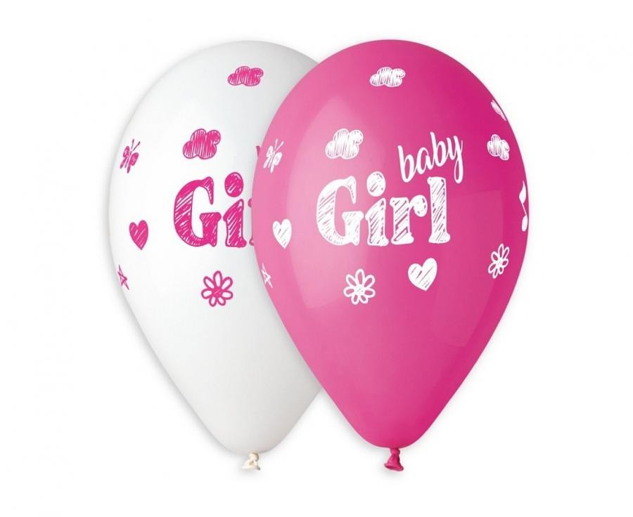 Baby Mädchenballon, 5 Stk. 13 Zoll (33 cm)