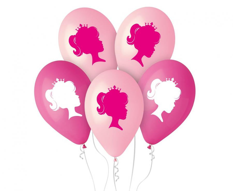 Prinzessin My Pink World Prinzessin Ballon, 5 Stück 12 Zoll (30 cm)