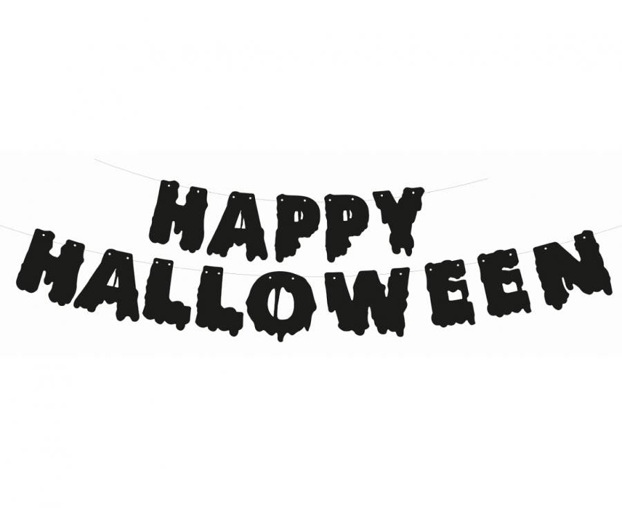 Halloween Black Happy Papierschrift 250 cm