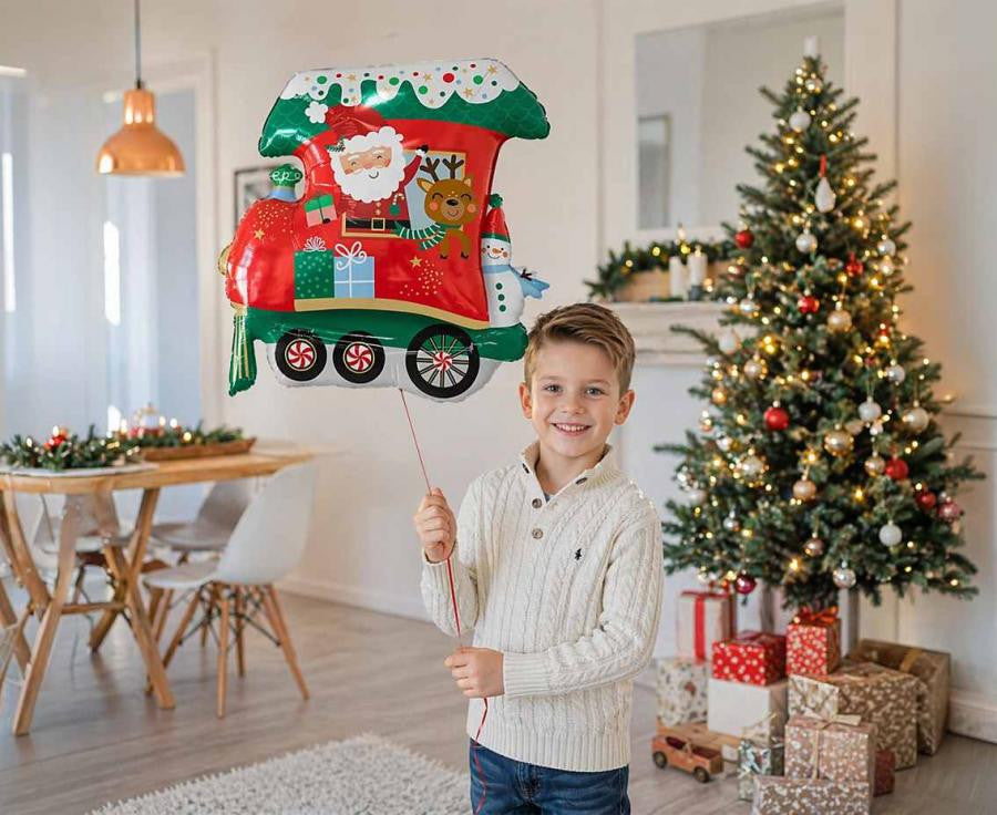 Weihnachten Train i Folienballon 50 cm