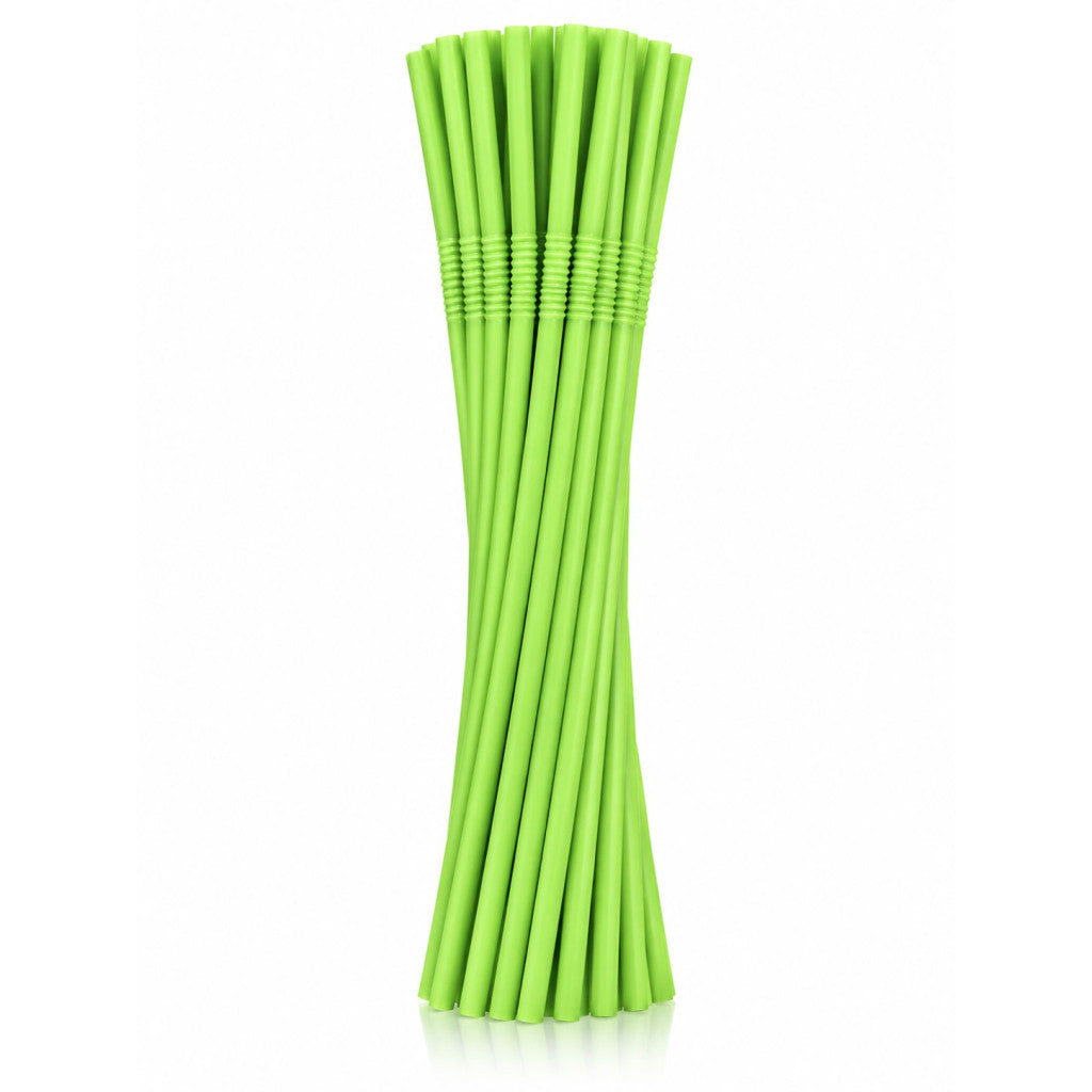 Farbe Colorful Grüner Plastikstrohhalm, 50 Stück
