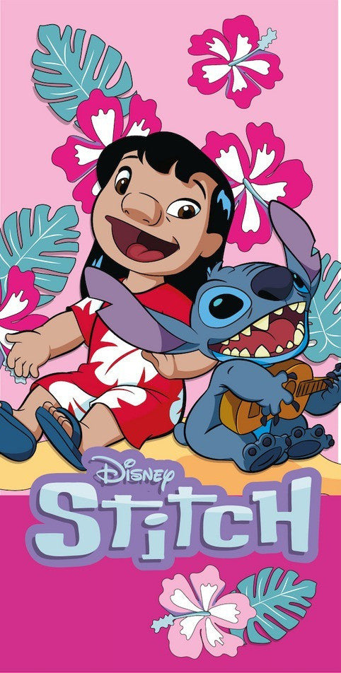 Disney Lilo und Stitch Ukulele Time Badehandtuch, Strandtuch 70x140 cm (Fast Dry)