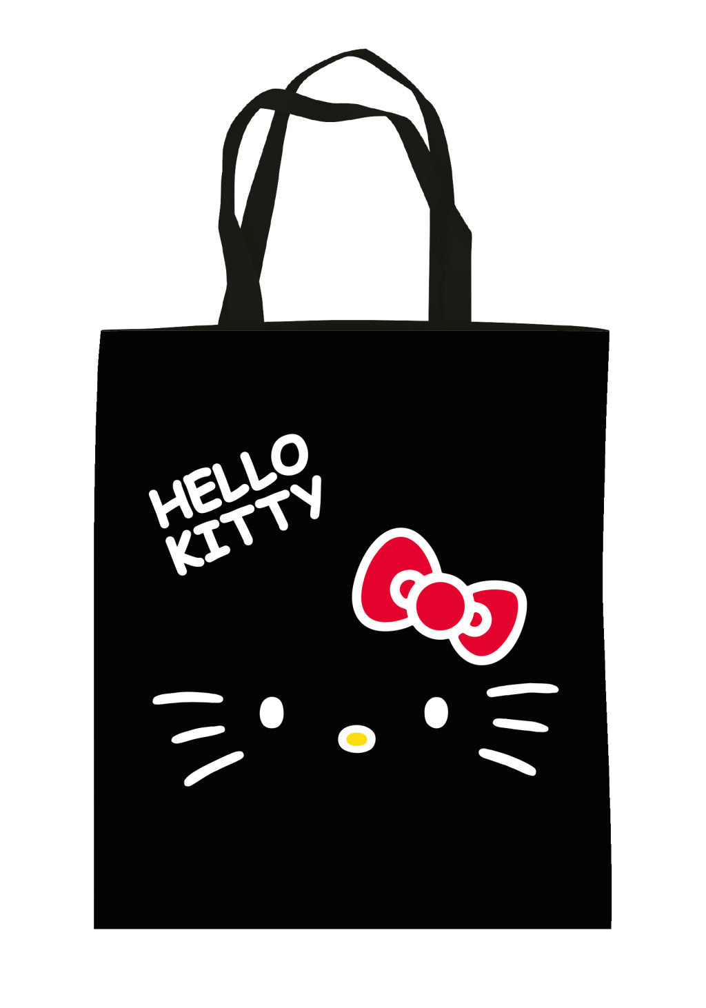 Hello Kitty Black Leinentasche, Einkaufstasche 44 cm
