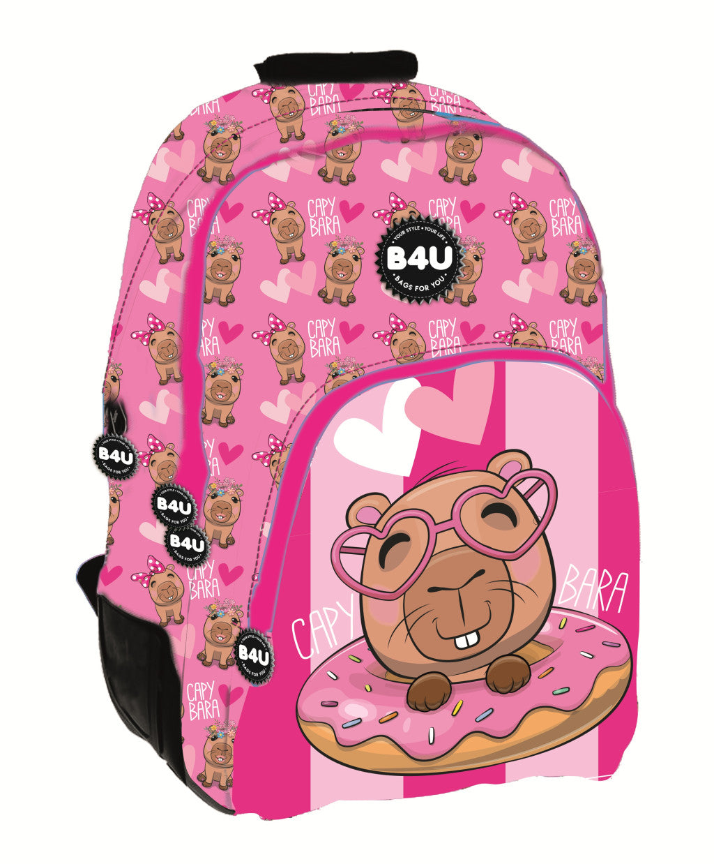 Capybara Donut Schultasche, Tasche 44 cm