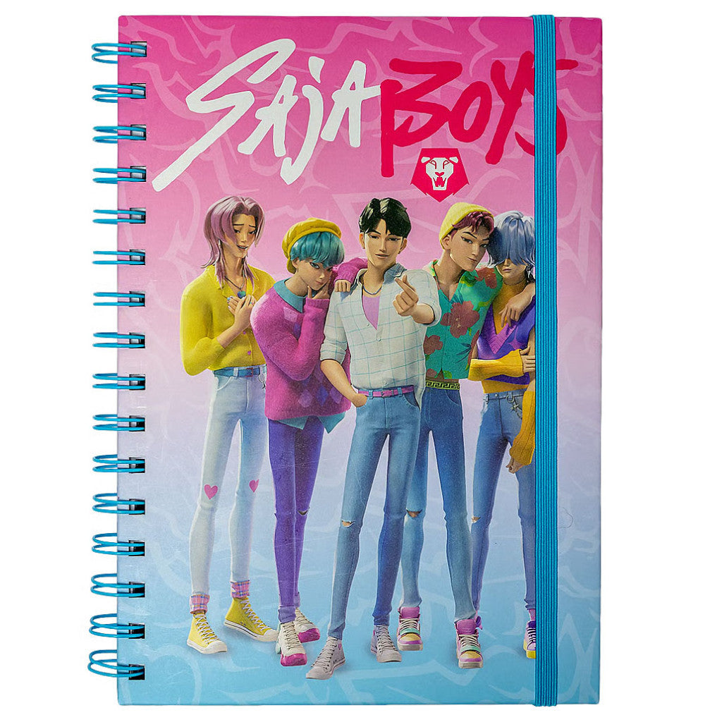 K-pop Demon Hunters Saja Boys Spiralnotizbuch, liniertes Heft A5