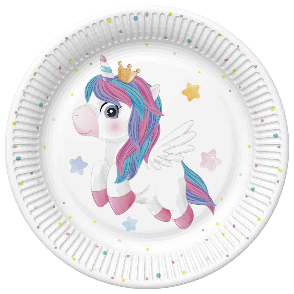 Einhorn Magical Pappteller 8er Pack 22,7 cm
