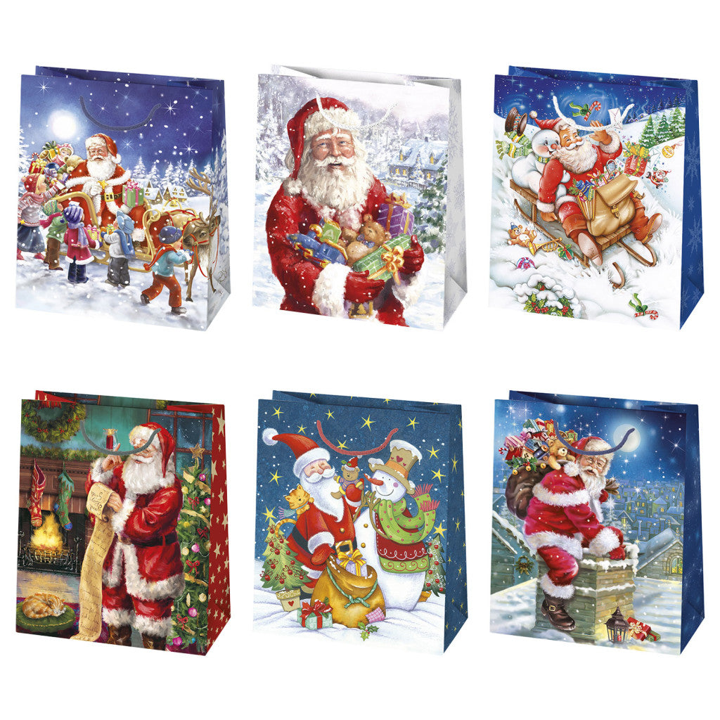 Weihnachten Sleigh Papiergeschenktasche 19x23x10,5 cm