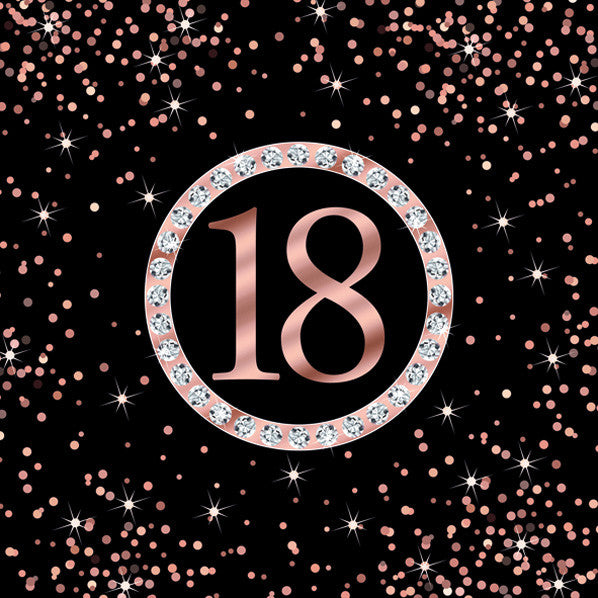 Geburtstag Rose Gold Happy Birthday 18 Servietten 20 Stk 33x33 cm