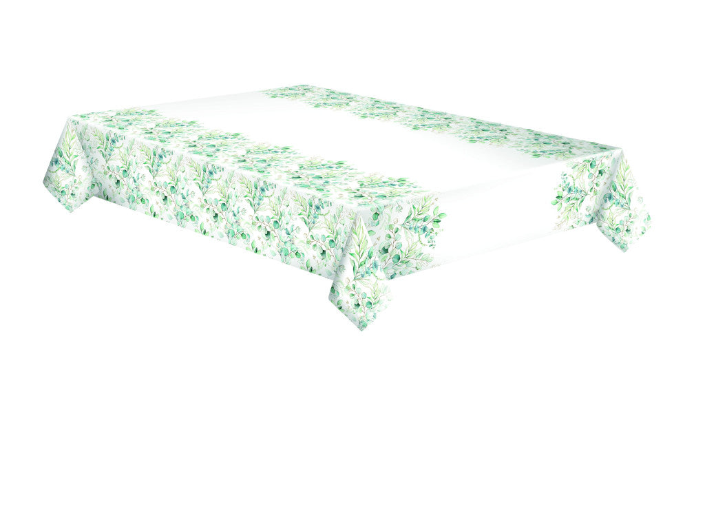 Farbe Eucalyptus Twigs Blumenpapiertischdecke 120x180 cm