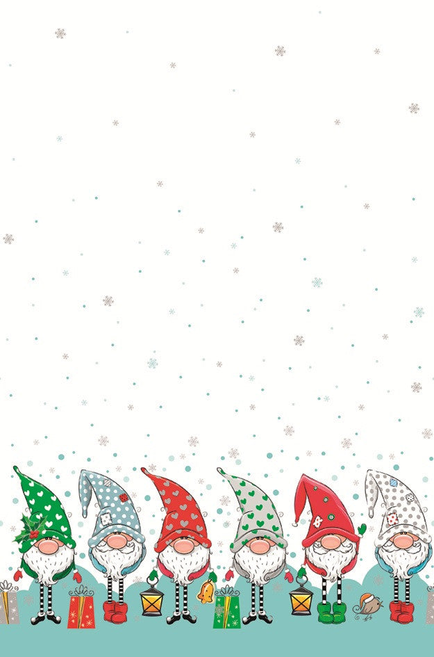 Weihnachten Funny Gnomes Papiertischdecke 120x180 cm