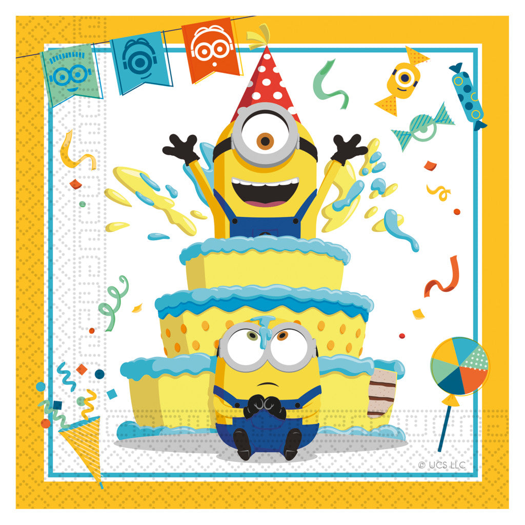 Minions The Rise of Gru Servietten 20 Stück 33x33 cm