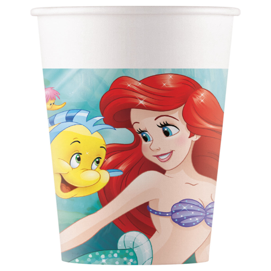 Disney Prinzessin Ariel Curious Papierbecher 8er-Pack 200 ml FSC